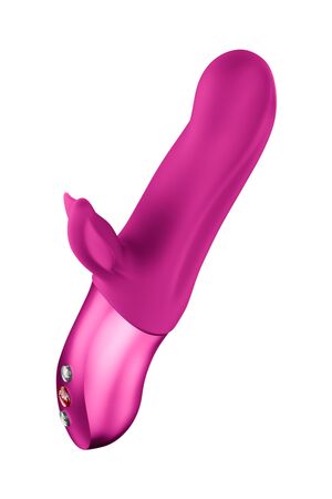 Лиловый вибратор-пульсатор Bi Stronic Fusion - 21,9 см.